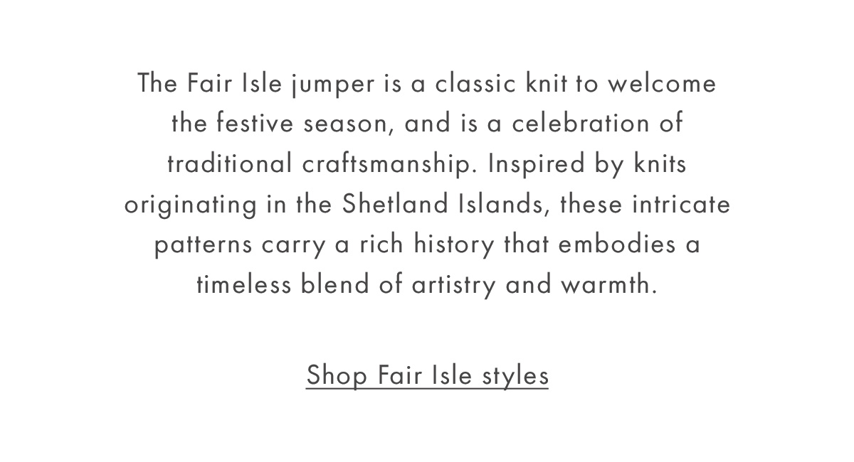 Shop Fair Isle styles