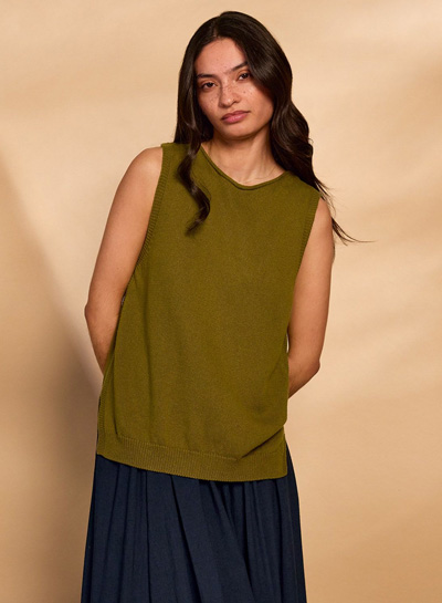 Organic Cotton Blend Vest Top
