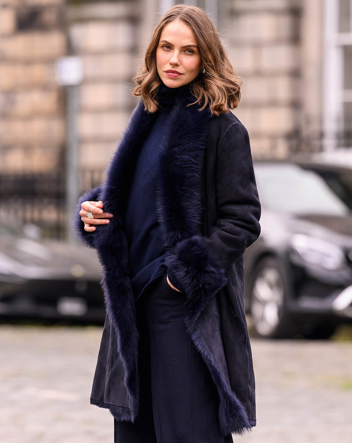 3/4 Toscana Trim Coat (dark navy)
