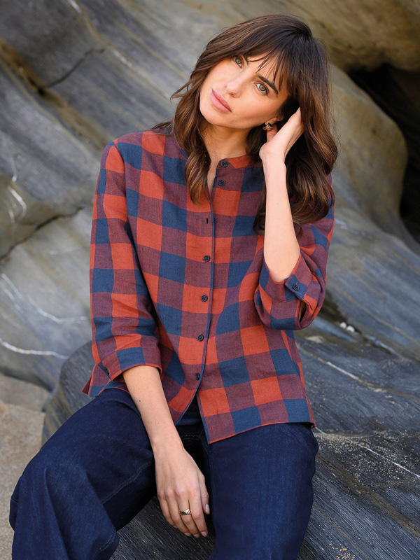 Check Swing Blouse