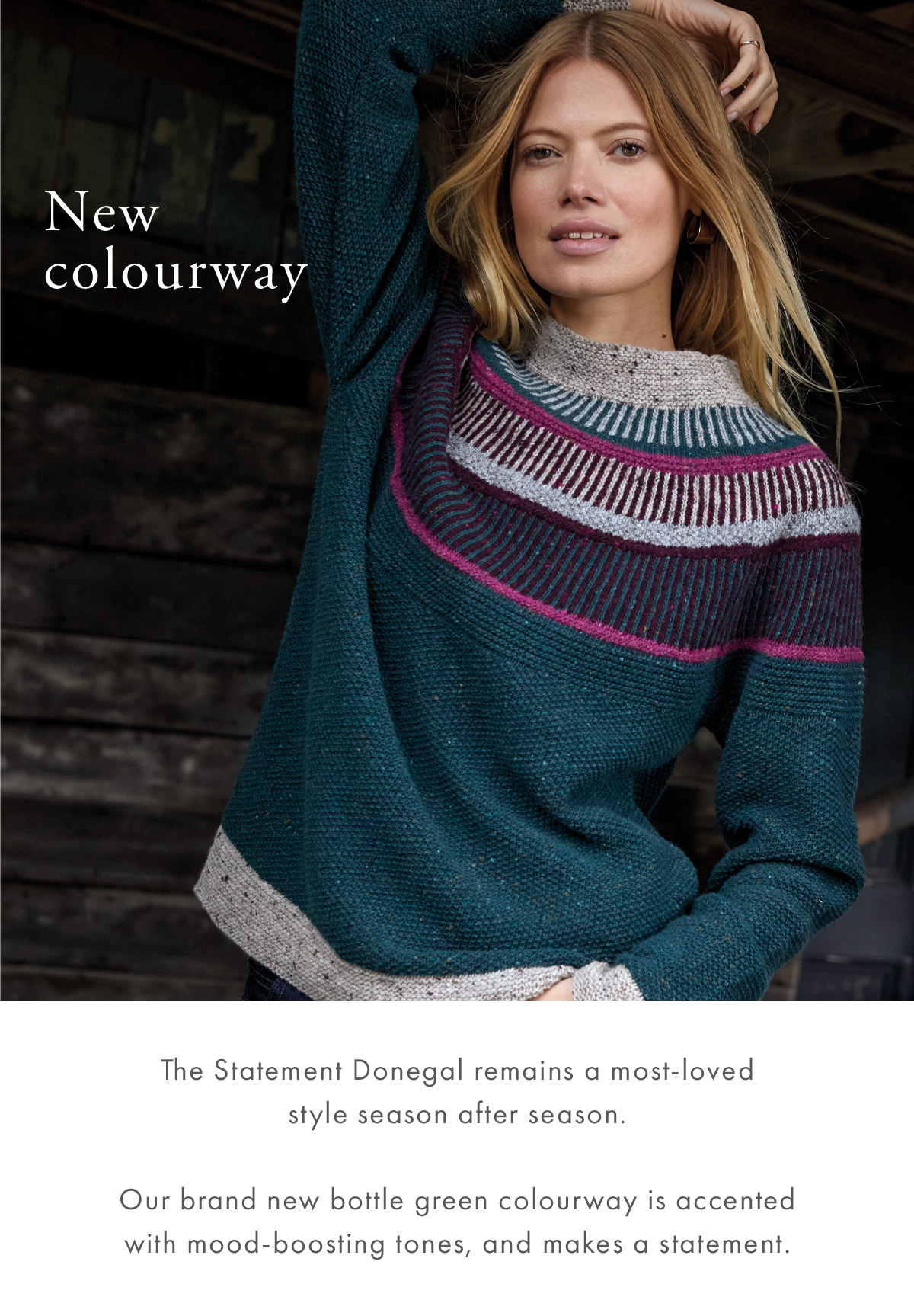 Statement Donegal Jumper (bottle green)