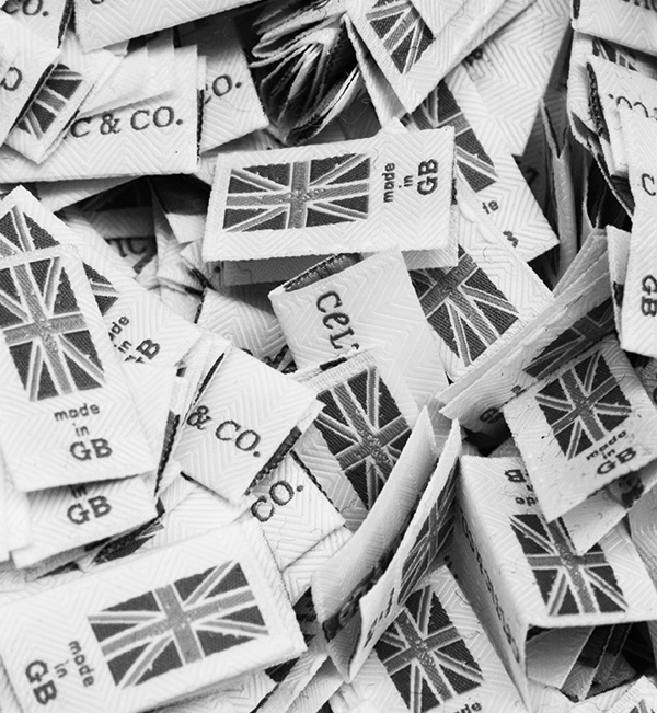 Celtic labels, made in GB