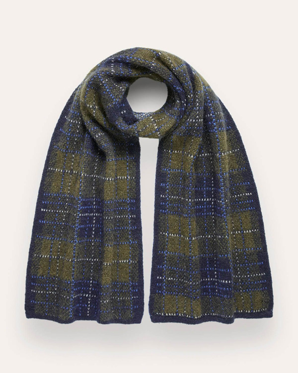 Mohair Check Scarf