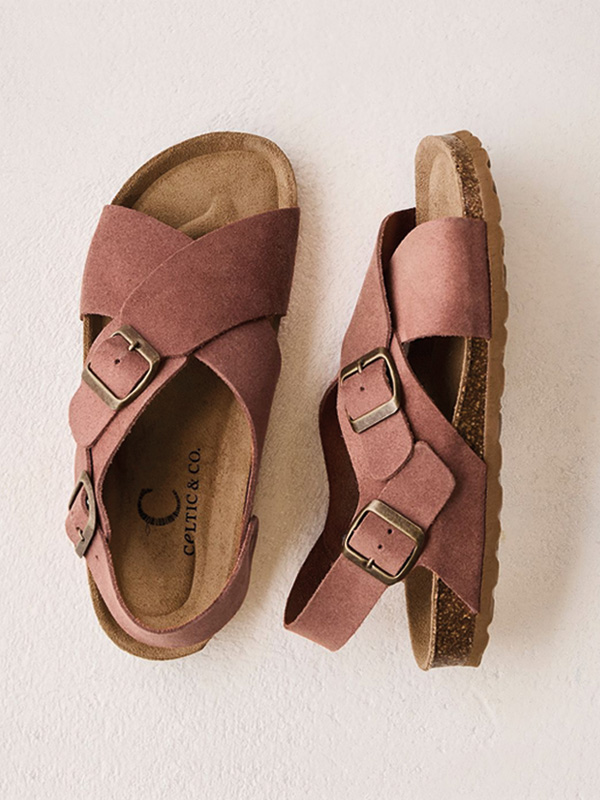 Crossover Buckle Sandals (terracotta)
