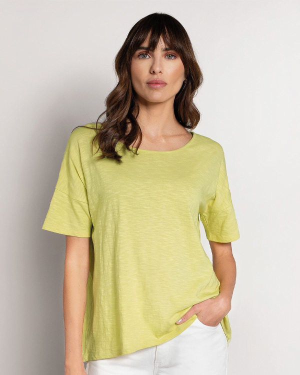 Organic Cotton Drop Shoulder Drape T Shirt