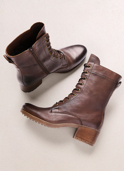 Block Heel Derby Boots