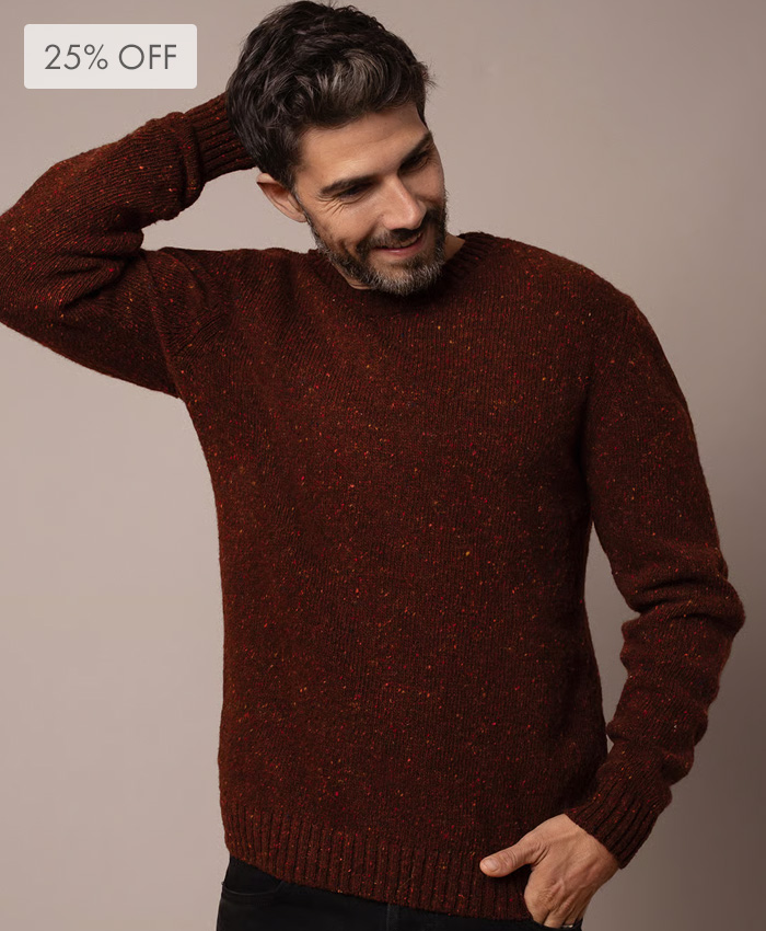 Men's Donegal Crew Neck Jumper