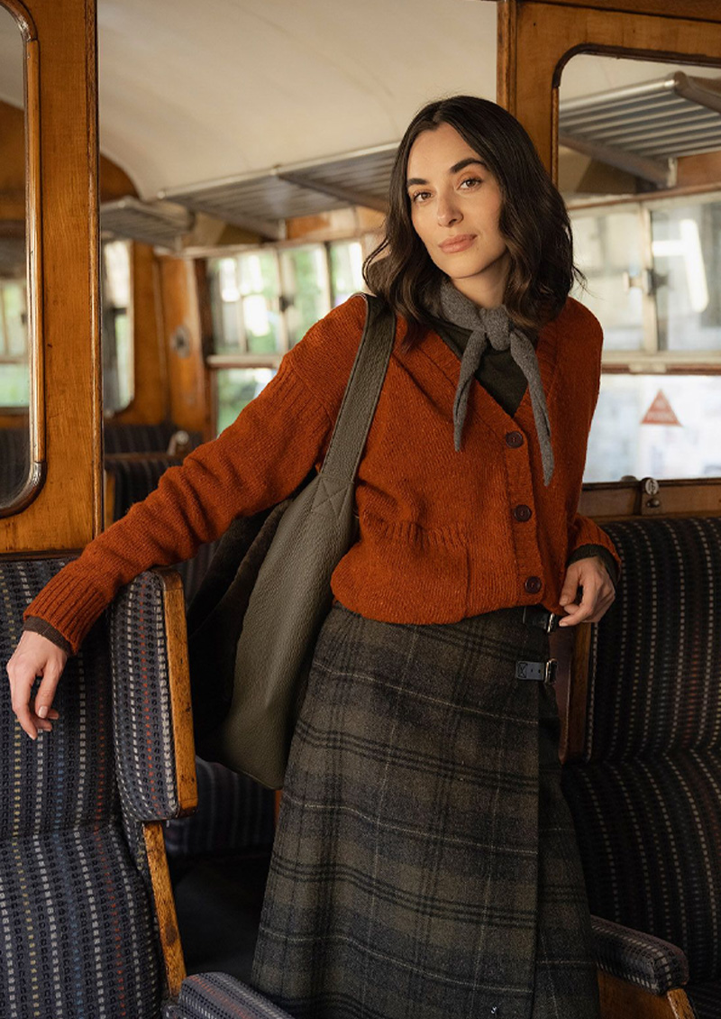Donegal Boxy V Neck Cardigan