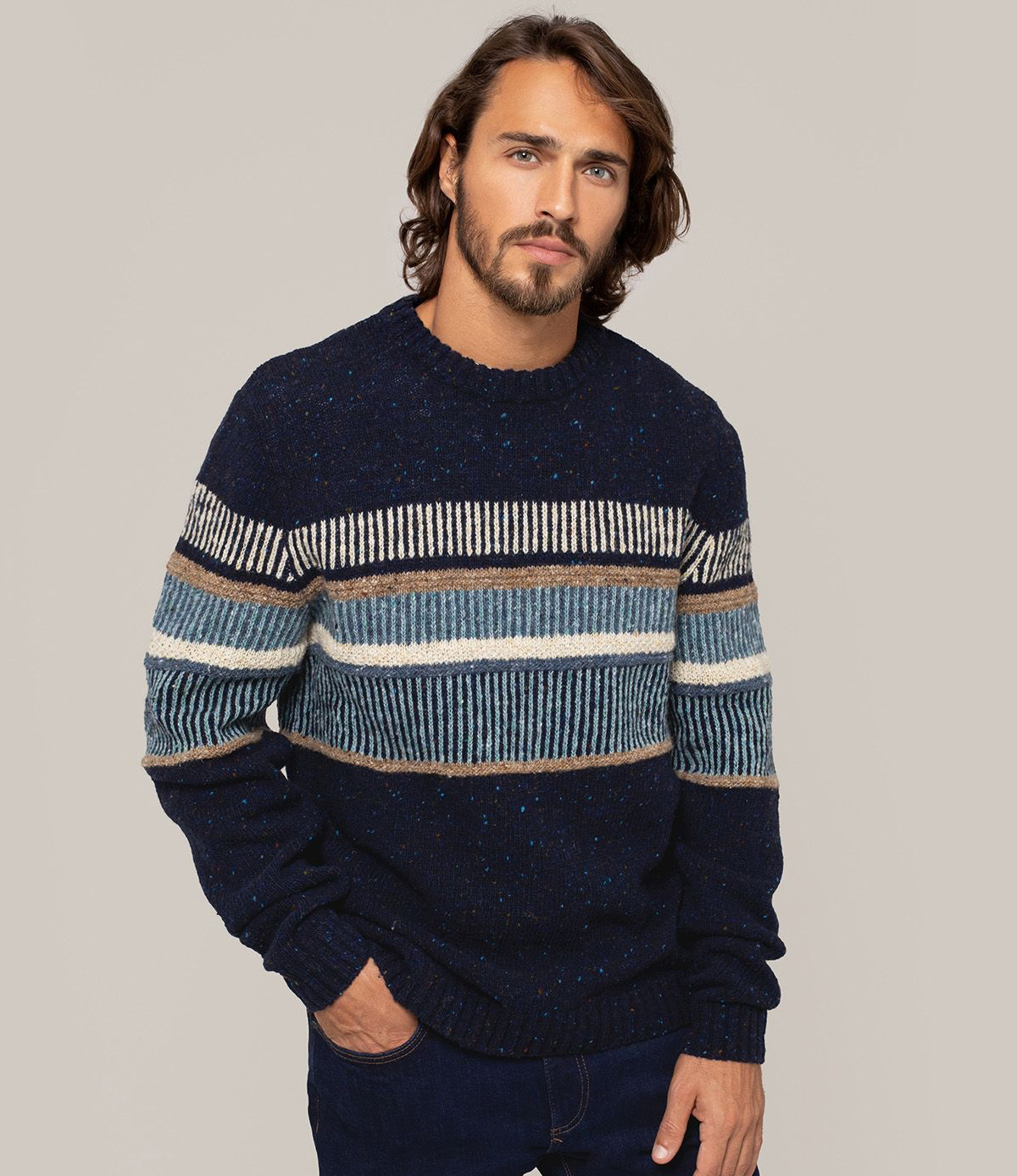 Men's Statement Donegal Jumper