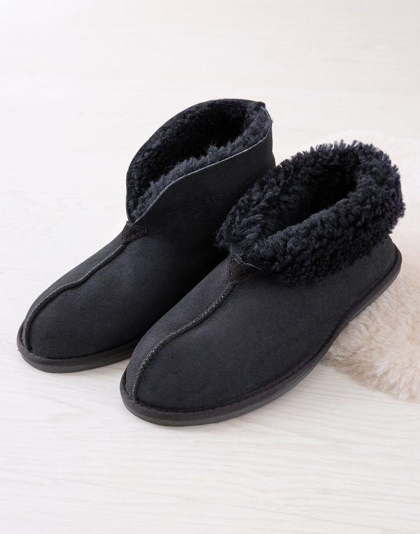 Men's Sheepskin Bootee Slippers