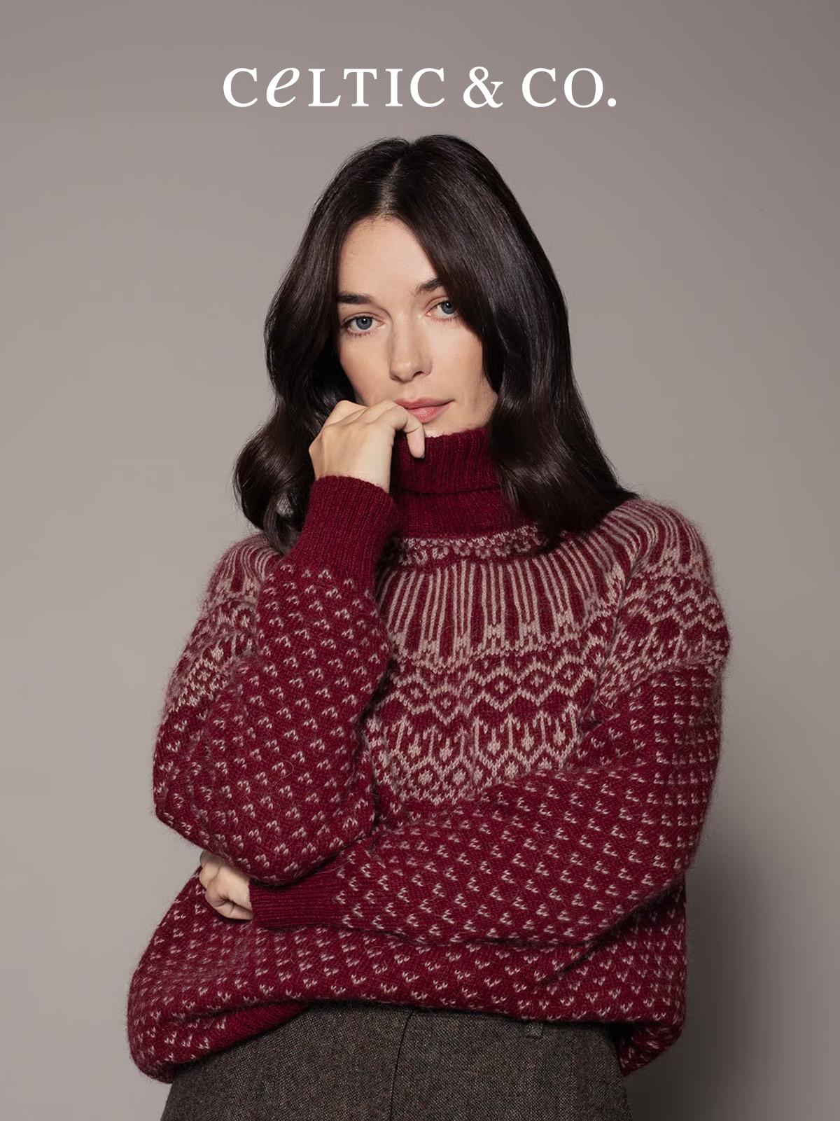 Heritage Fair Isle Roll Neck Jumper