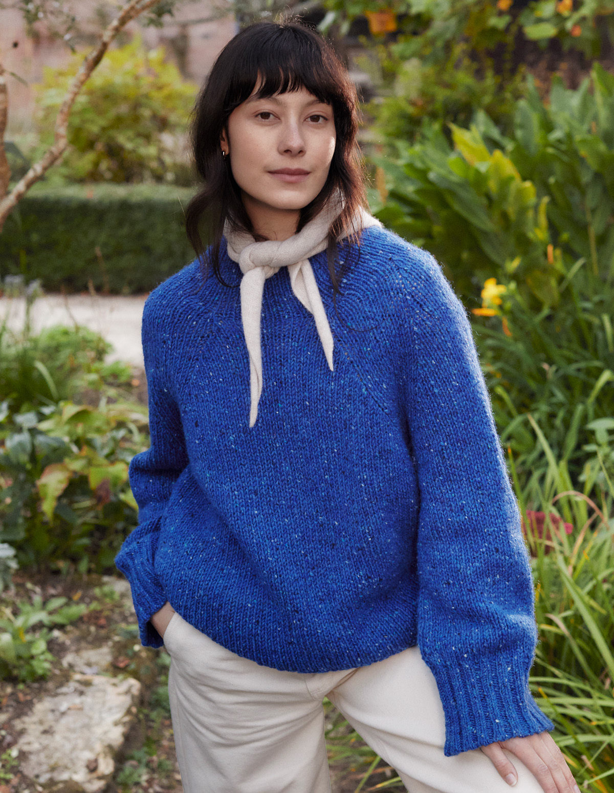 Kilcarra Tweed Funnel Neck Jumper