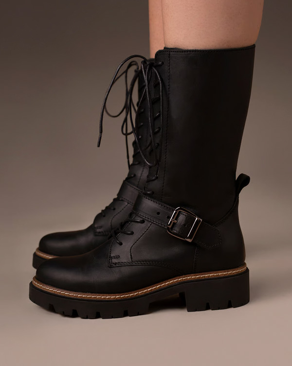 Strap Detail Mid Calf Boots