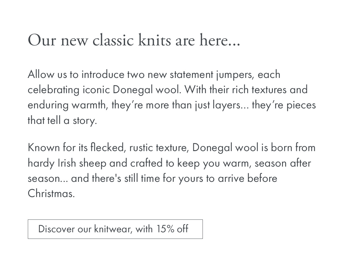 Our new classic knits are here...