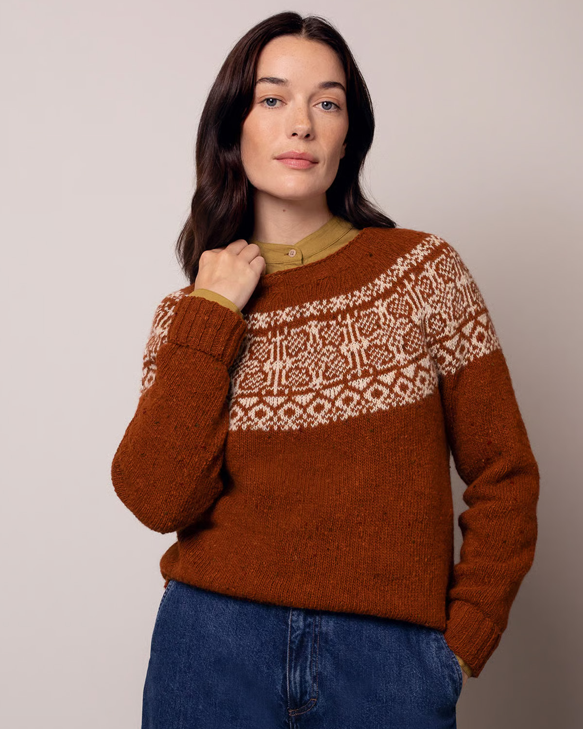 Donegal Vintage Jacquard Jumper