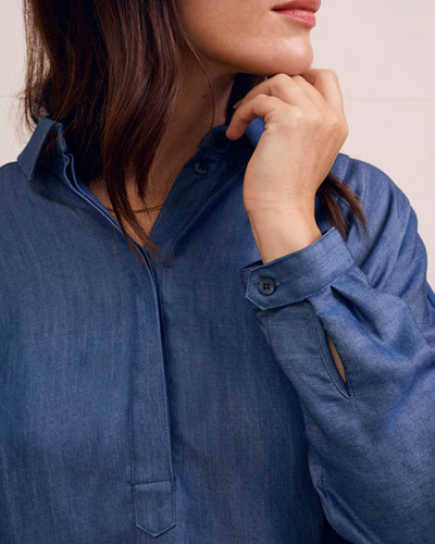 Drapey Pop Over Blouse