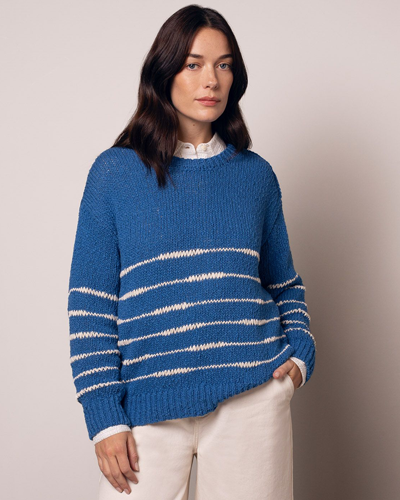 Linen Blend Drop Stitch Breton Jumper