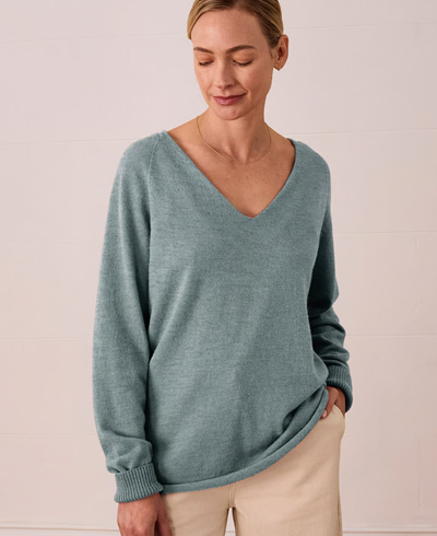 Supersoft Slouch V Neck Jumper
