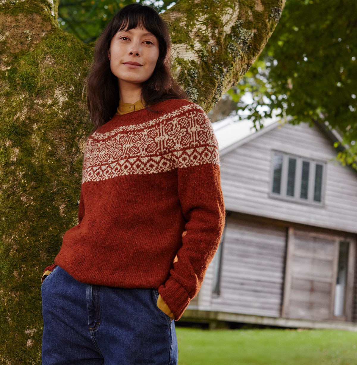 Donegal Vintage Jacquard Jumper