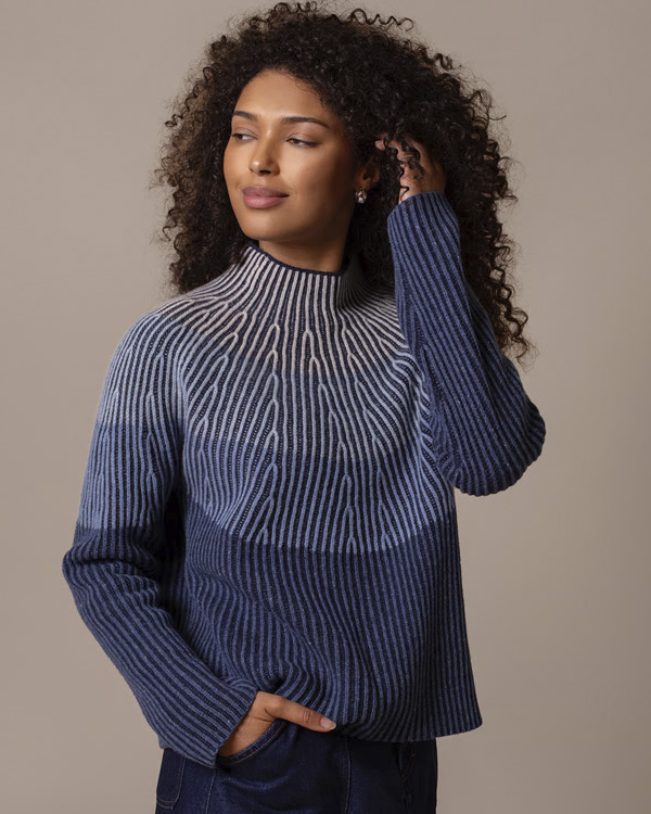 Faded Funnel Neck Jumper