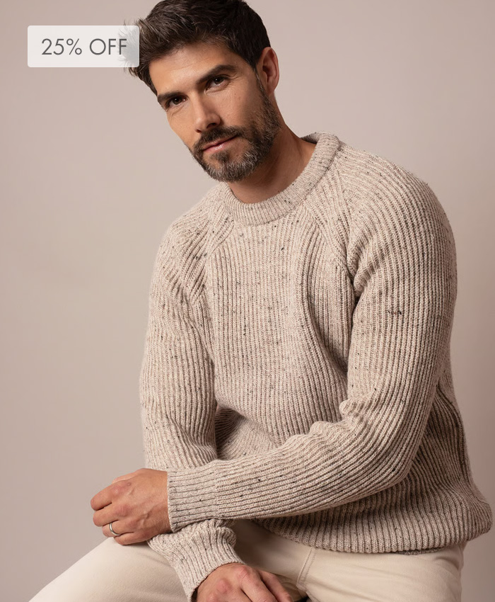 Men's Ribbed Fishermans Jumper