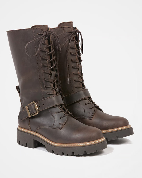 Strap Detail Mid Calf Boots