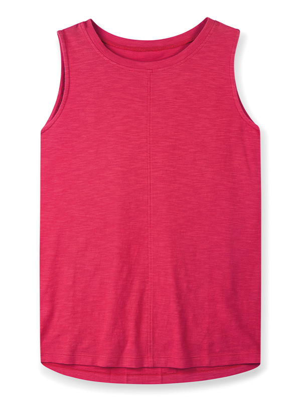 Slub Jersey Pleat Back Tank