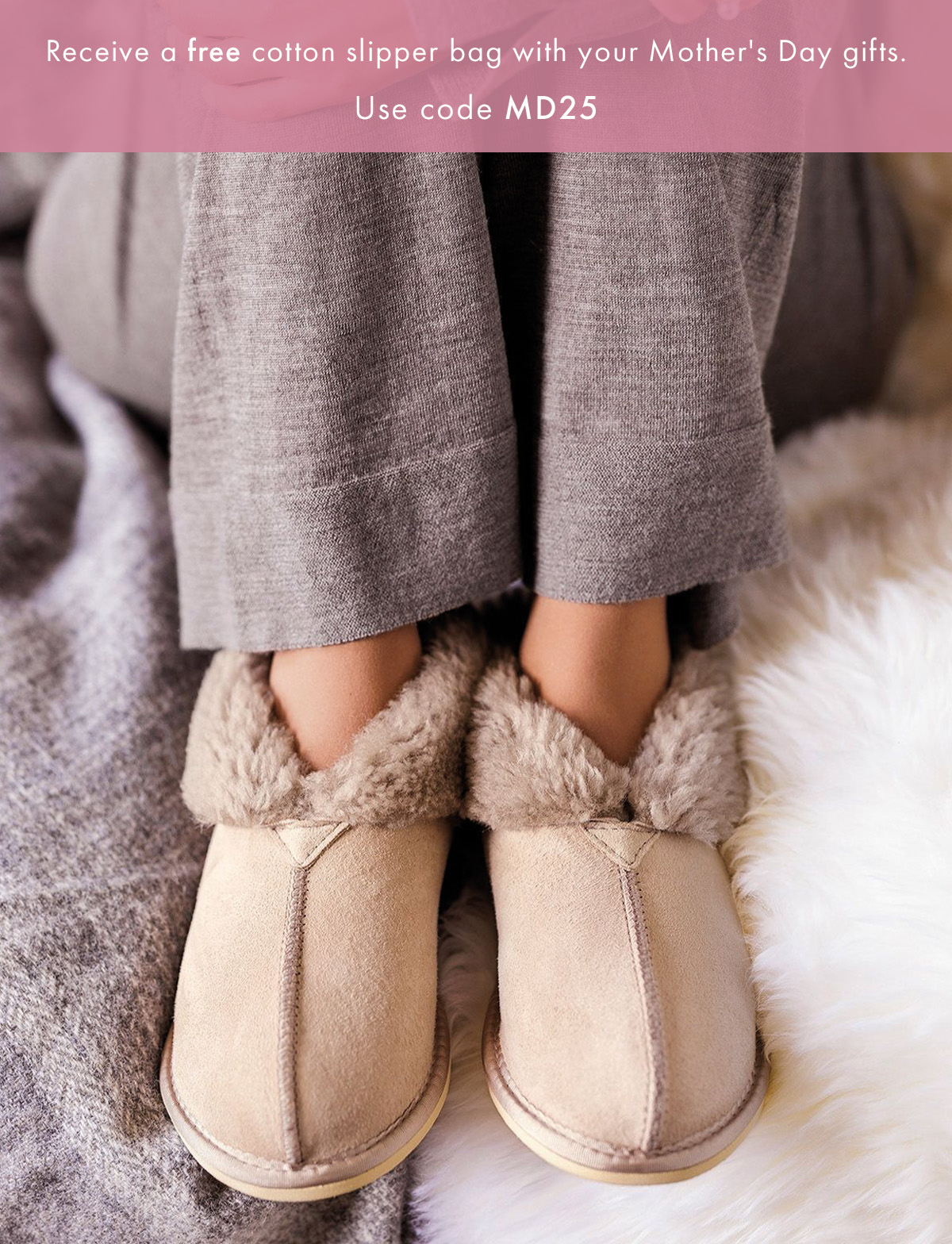 Sheepskin Bootee Slippers