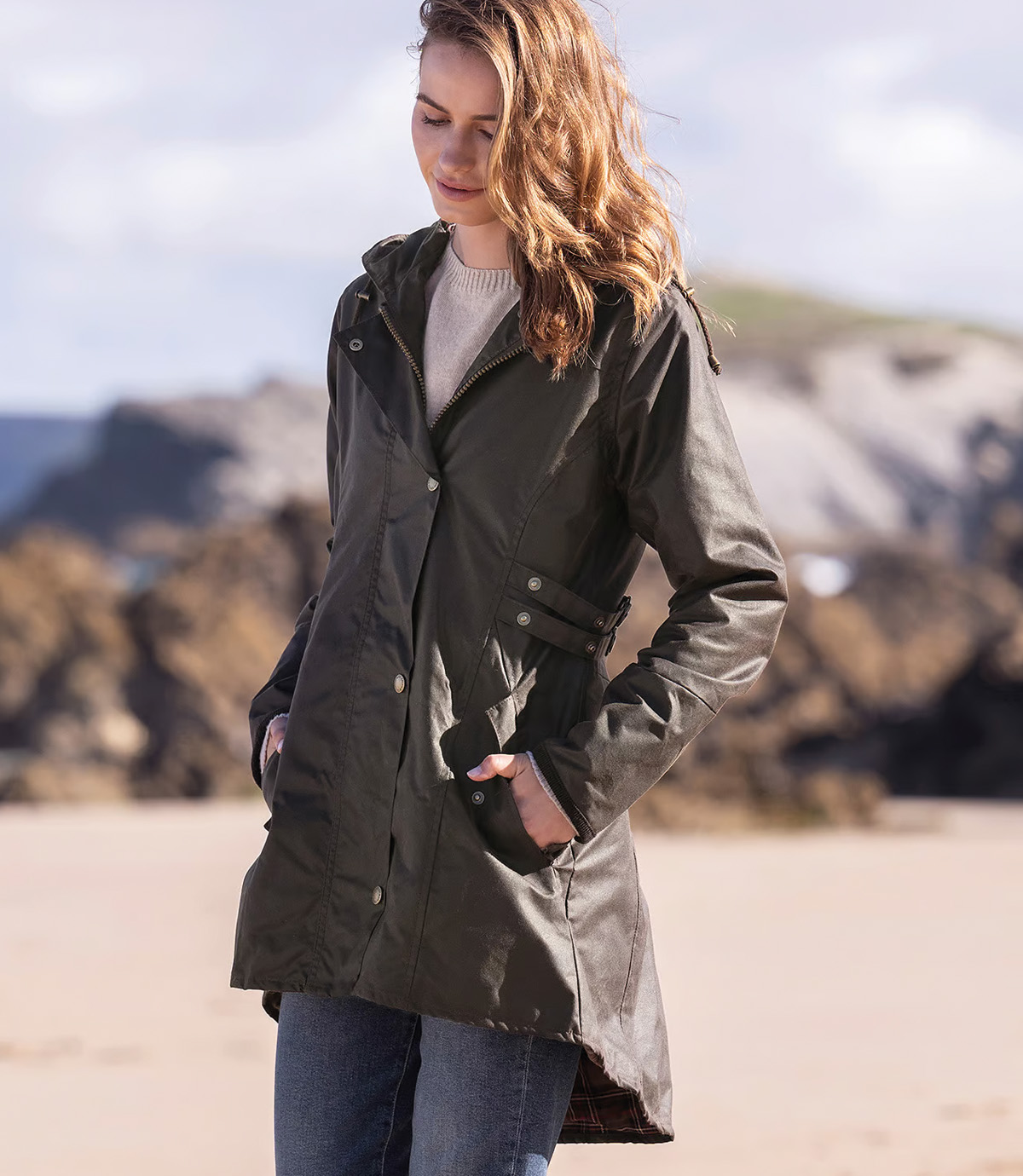 Waxed Riding Coat (dark brown)