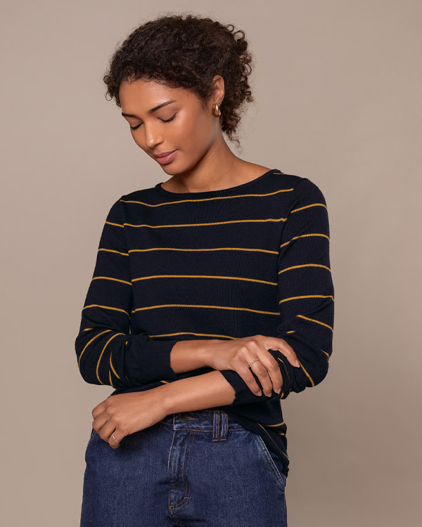 Merino Fine Knit Boat Neck Jumper