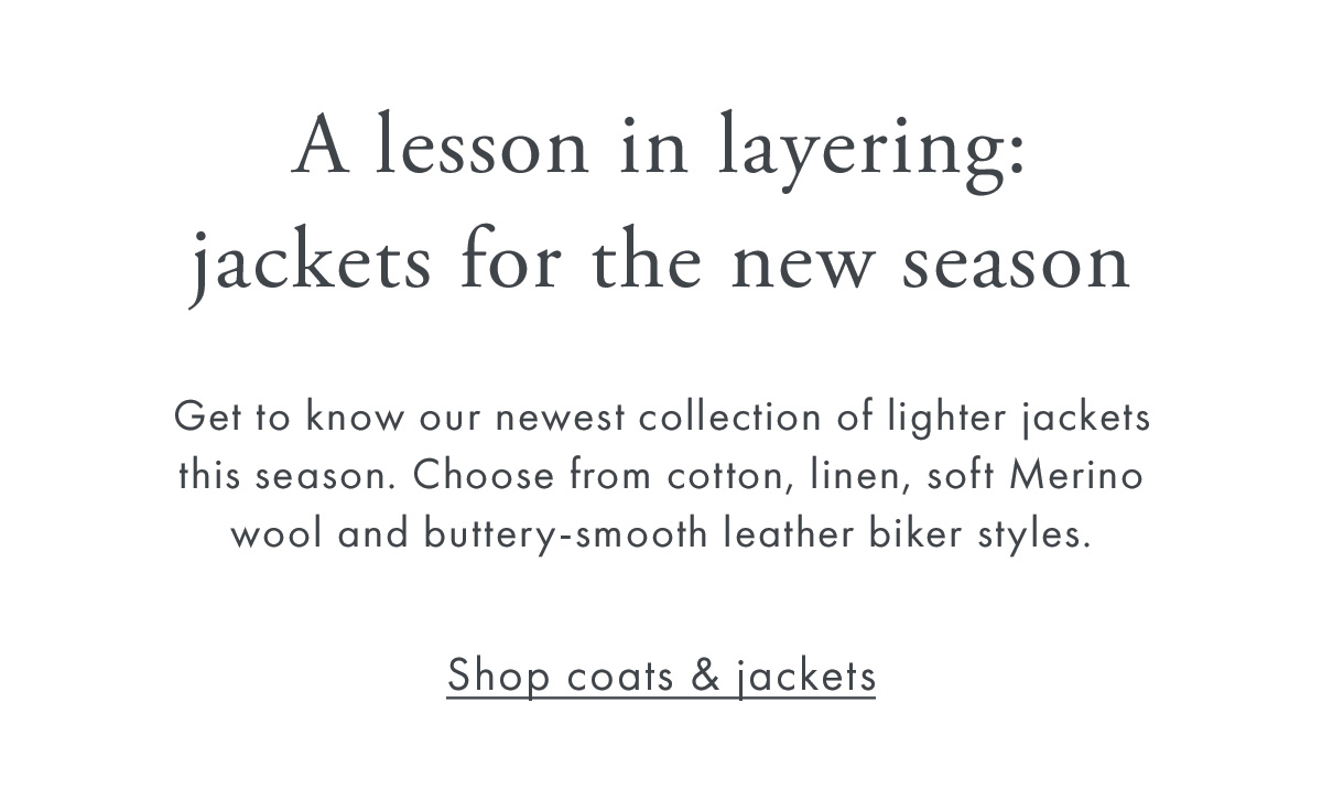 Shop coats and jackets