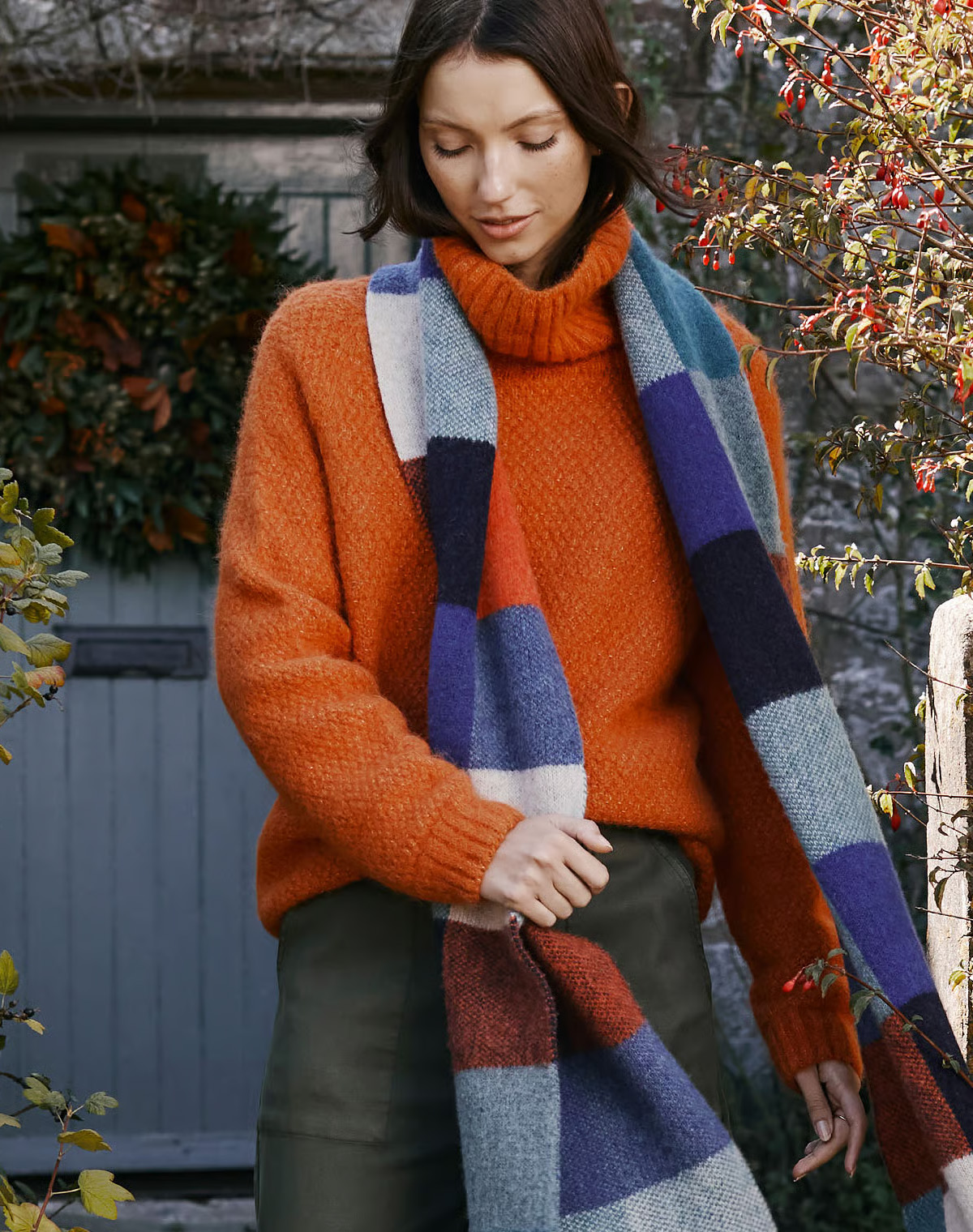 Stitch Detail Roll Neck Jumper