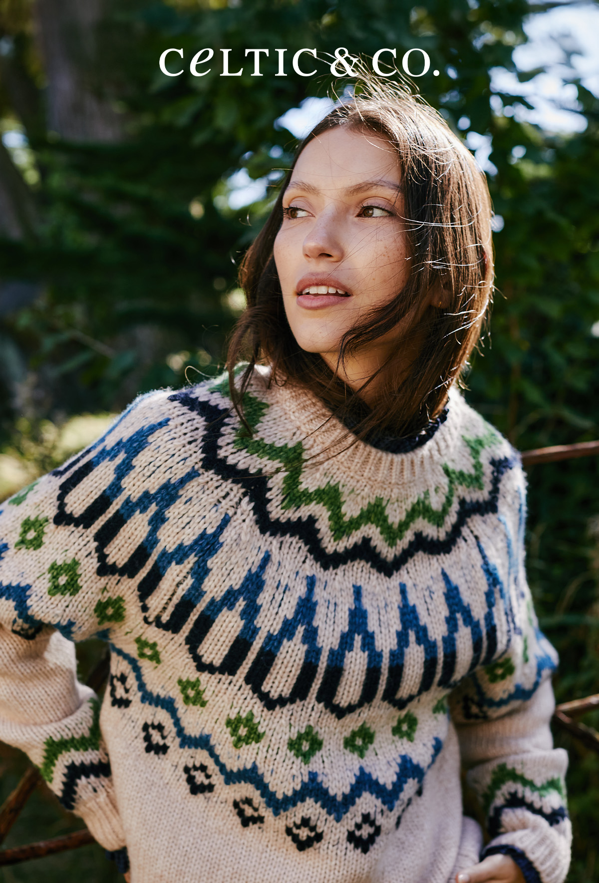Luxe Fair Isle Yoke Crew Neck Jumper