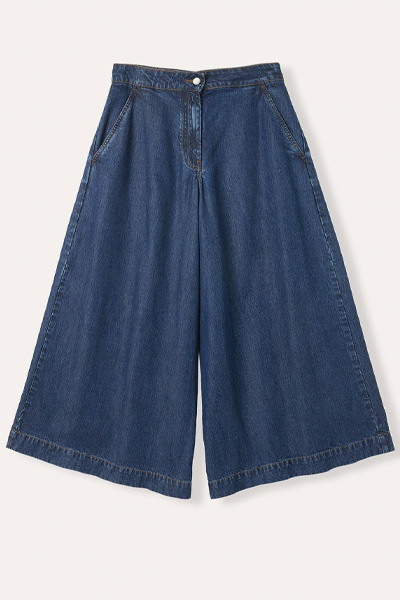 Drape Denim Culottes