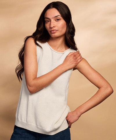Organic Hemp Supima Cotton Blend Vest Top
