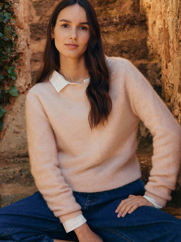 Alpaca Blend Gauzy Jumper (peony)
