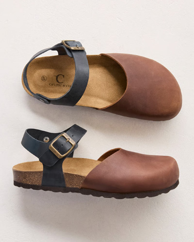 Closed Toe Sandals (cognac / navy)