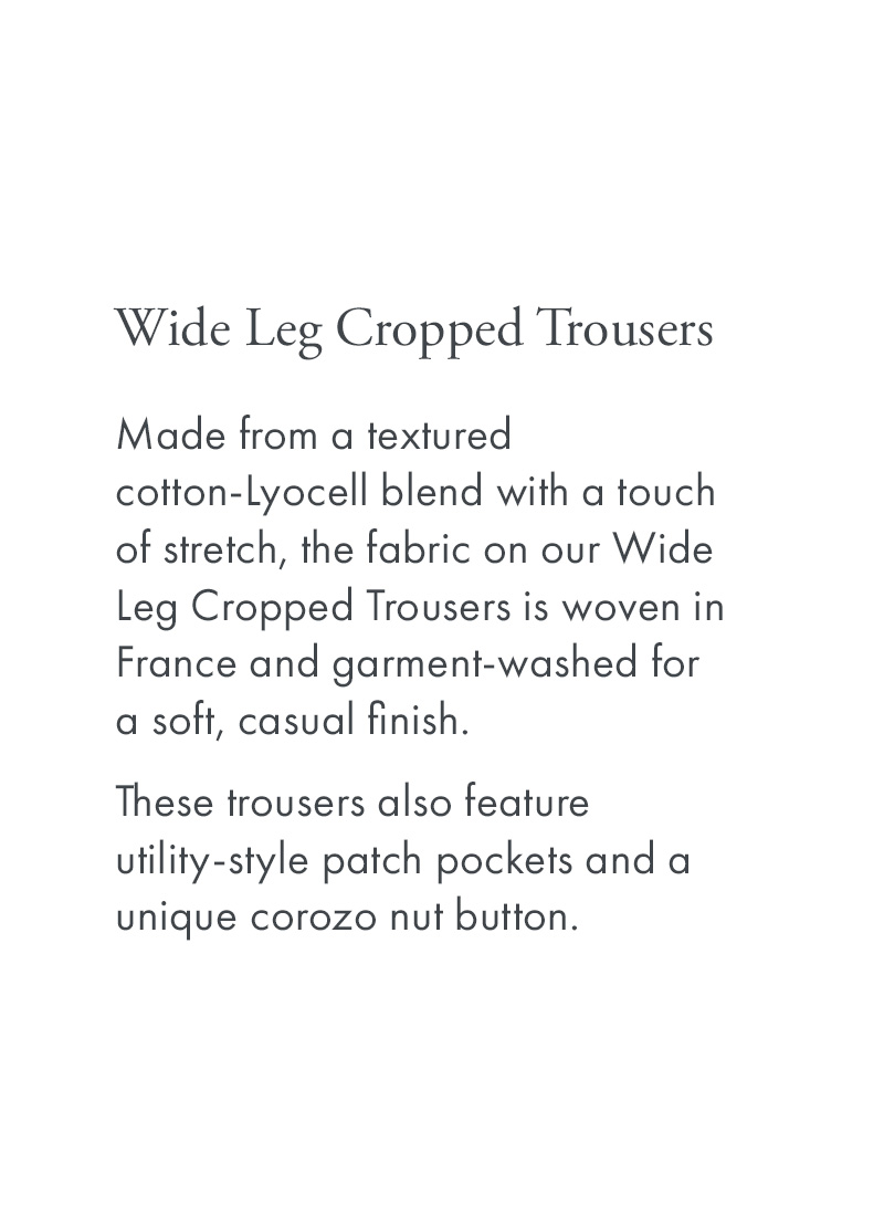 Wide Leg Cropped Trousers