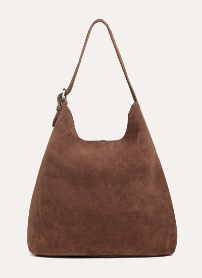 Suede Slouchy Shoulder Bag
