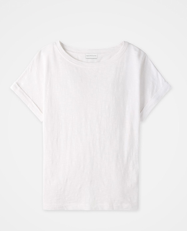 Slub Jersey Grown On Sleeve T Shirt