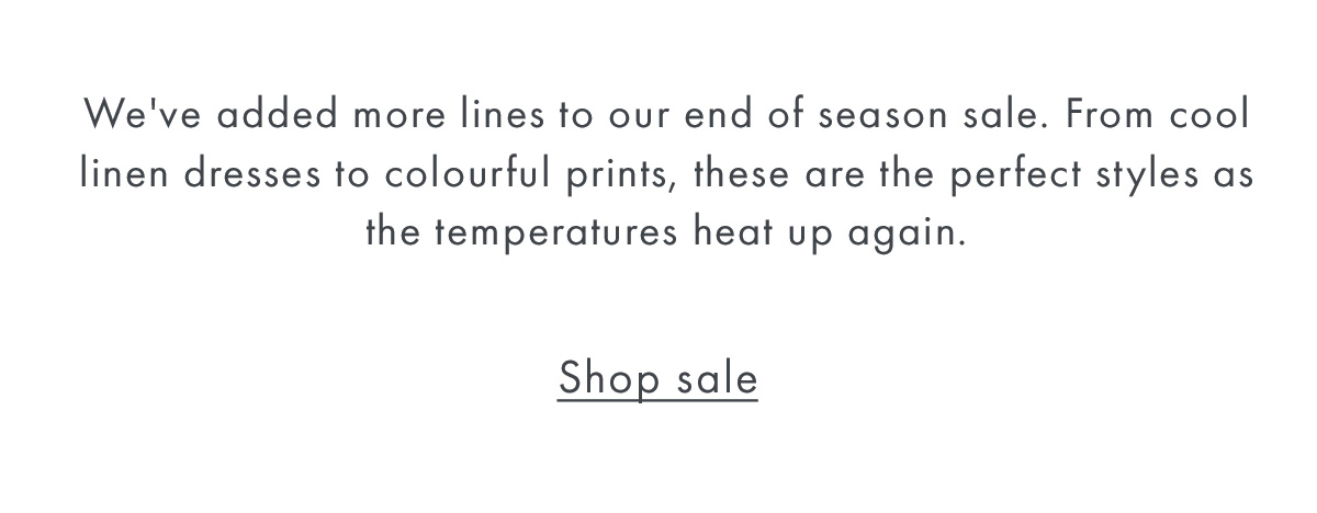 END OF SEASON SALE