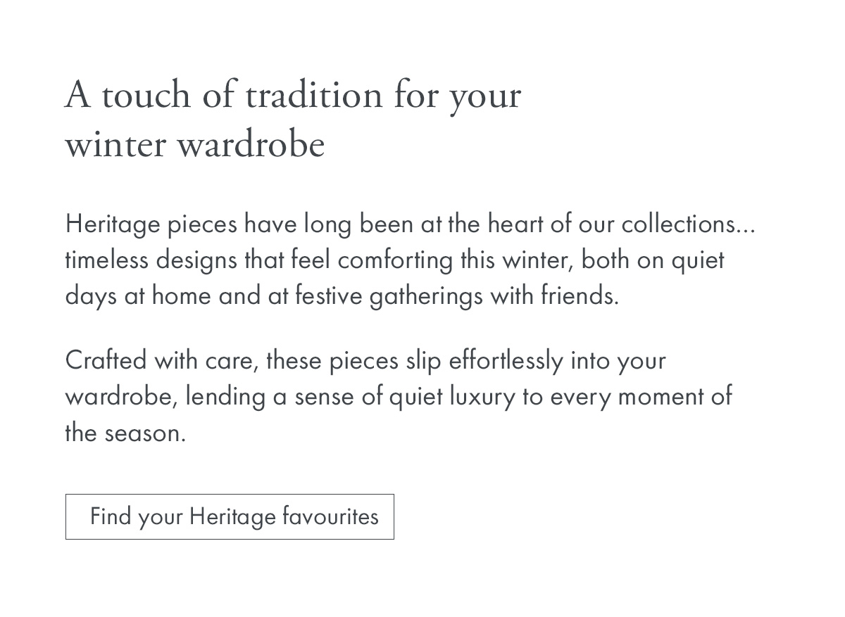 A touch of tradition for your winter wardrobe