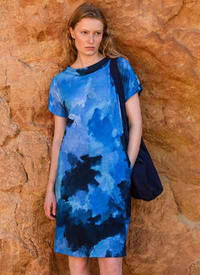 Organic Cotton Collared Knee Length Dress