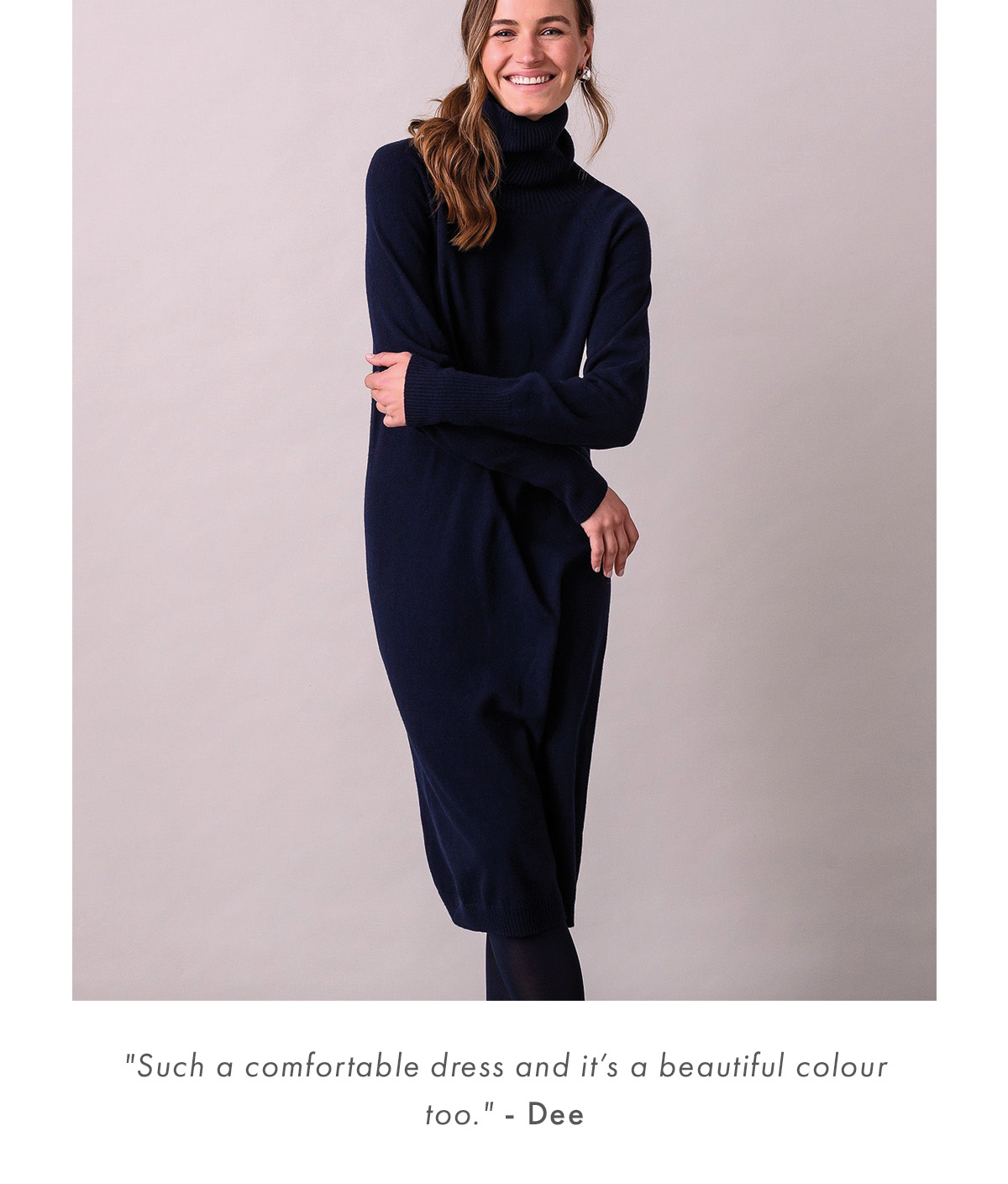 Supersoft Midi Roll Neck Dress