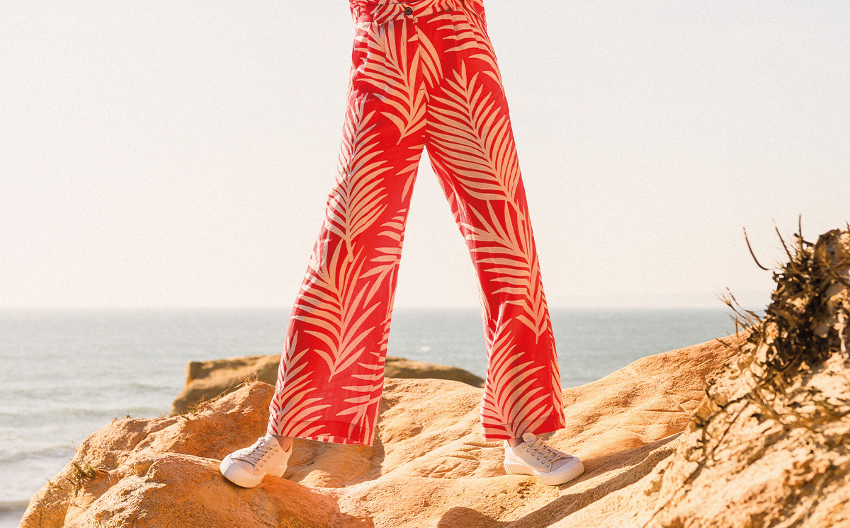 Linen Self Tie Wide Leg Trousers
