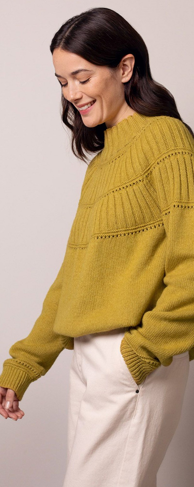 Textured Yoke Jumper