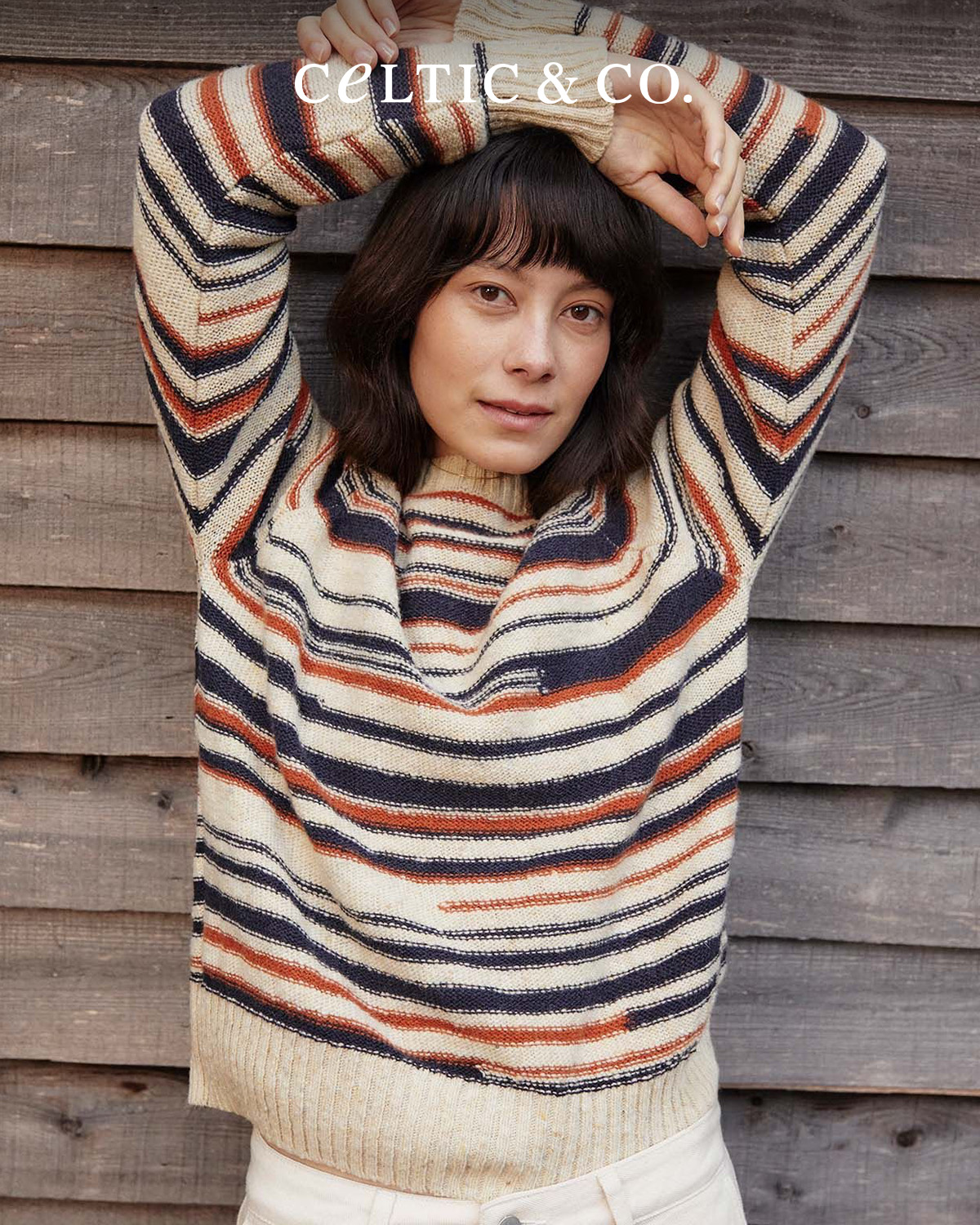 Donegal Blend Broken Stripe Jumper