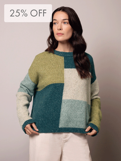 Colourblock Intarsia Jumper
