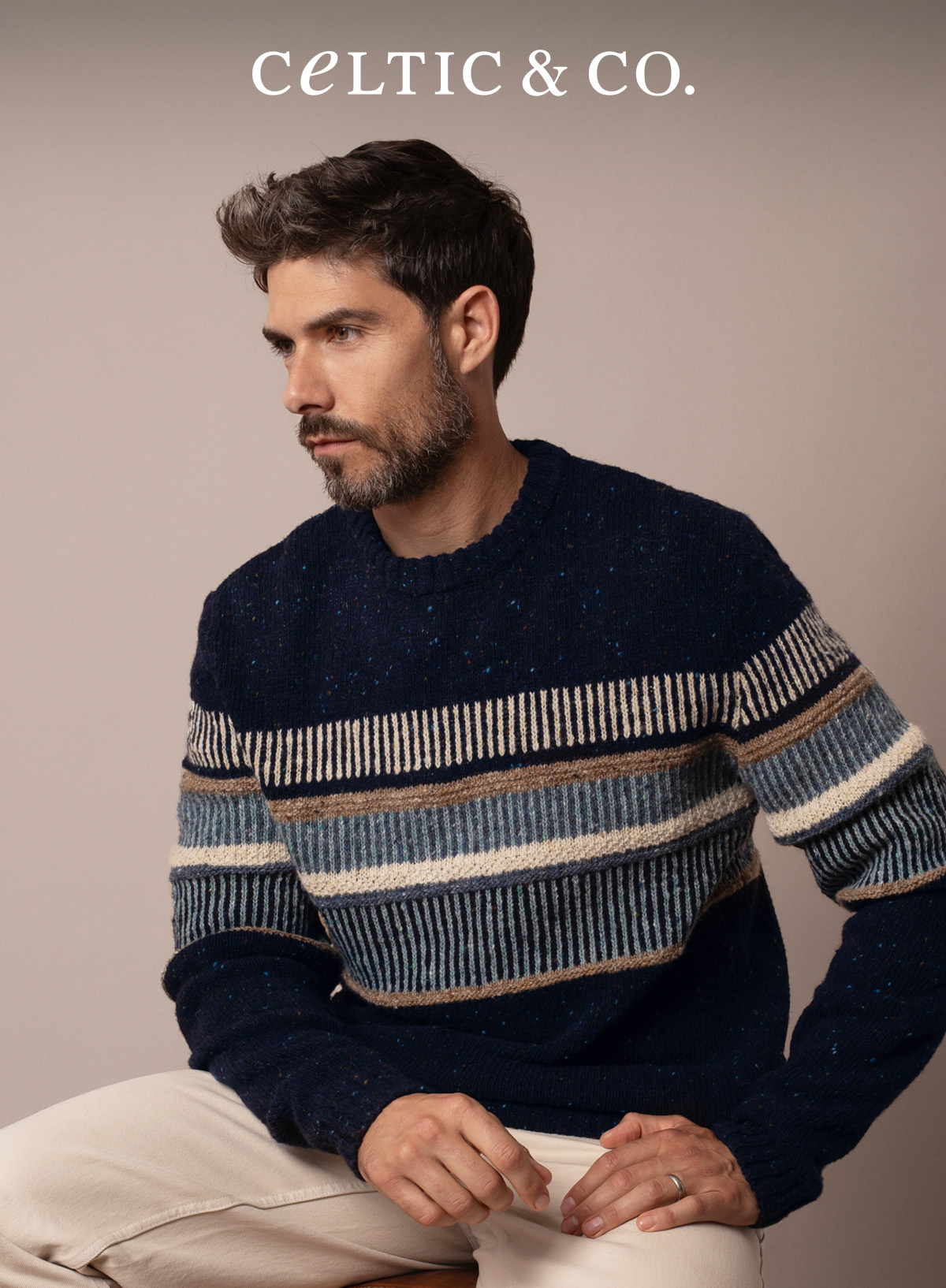 Men's Statement Donegal Jumper