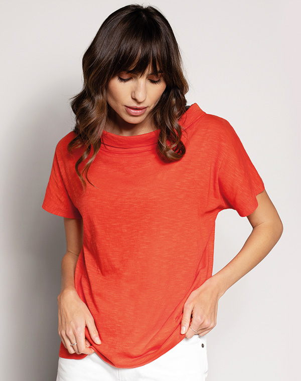 Slub Jersey Collared T Shirt